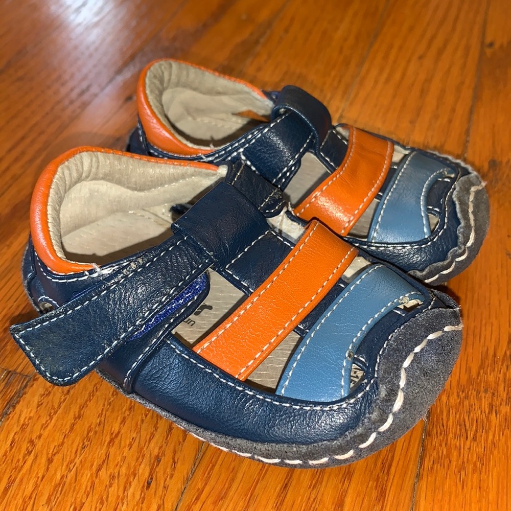Smaller by See Kai Run Blue and Orange Sandals - Baby Size 6 - 9 Months